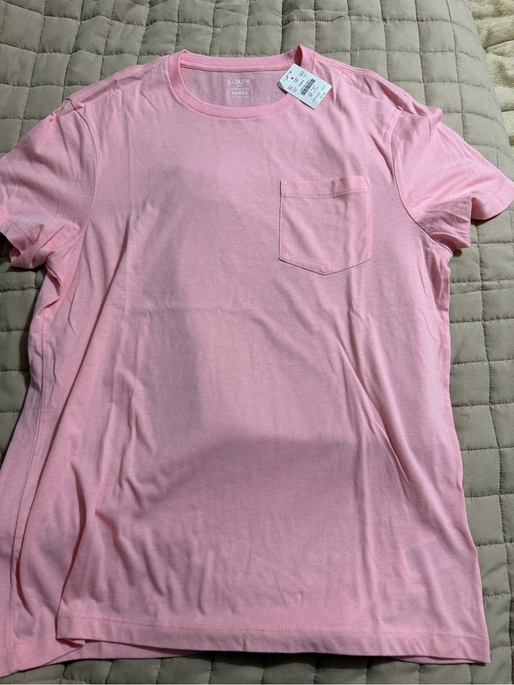 J. Crew Mens Pink Short Sleeve Pocket Tee